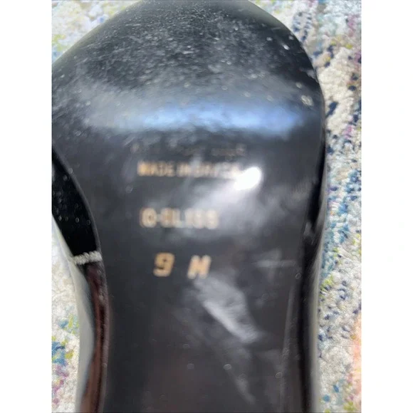 9 West Bliss black patent leather heels size 9 Vintage 80s And 90s Vibe C Pics - Picture 5 of 8